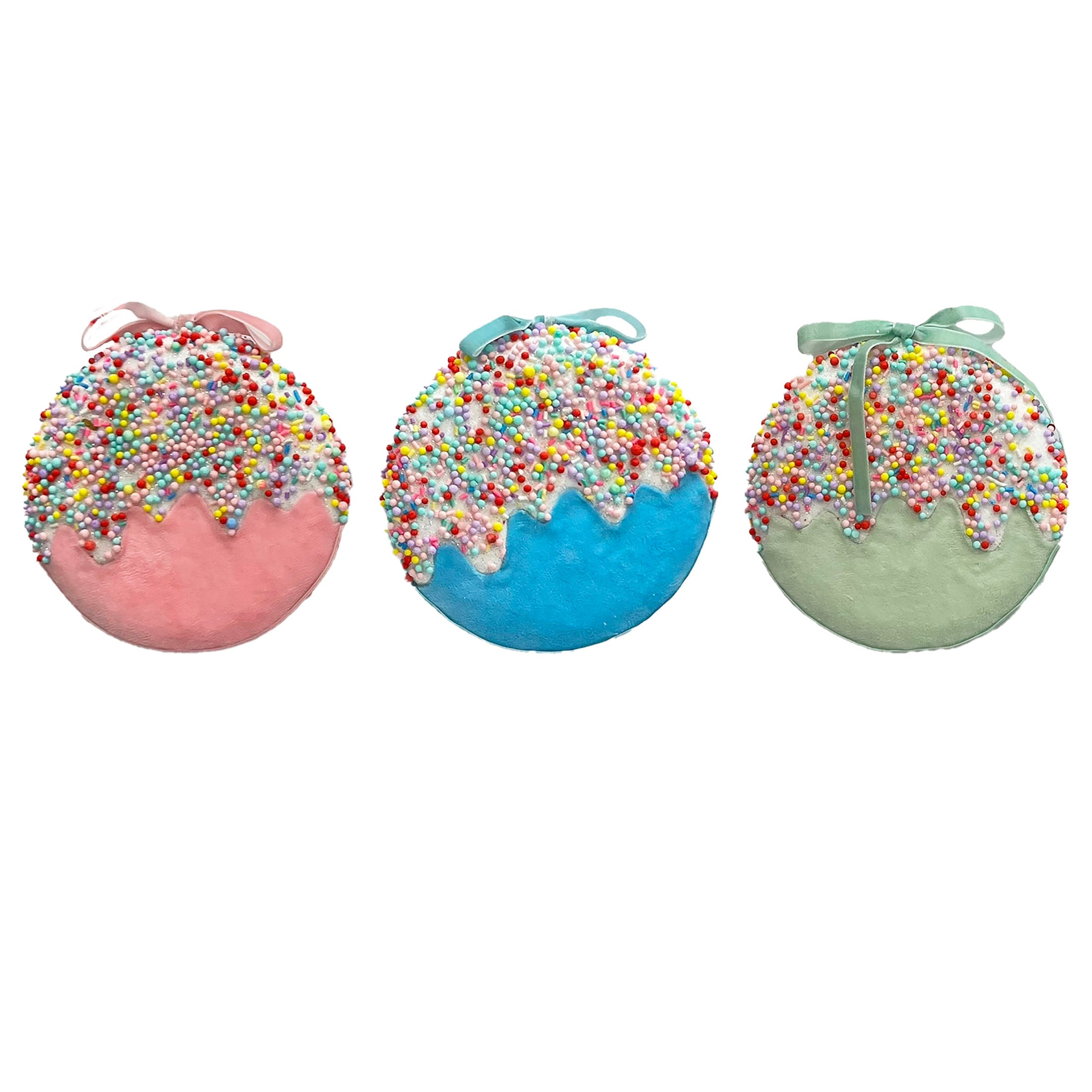 Flat Sprinkle Glitter Orn X1