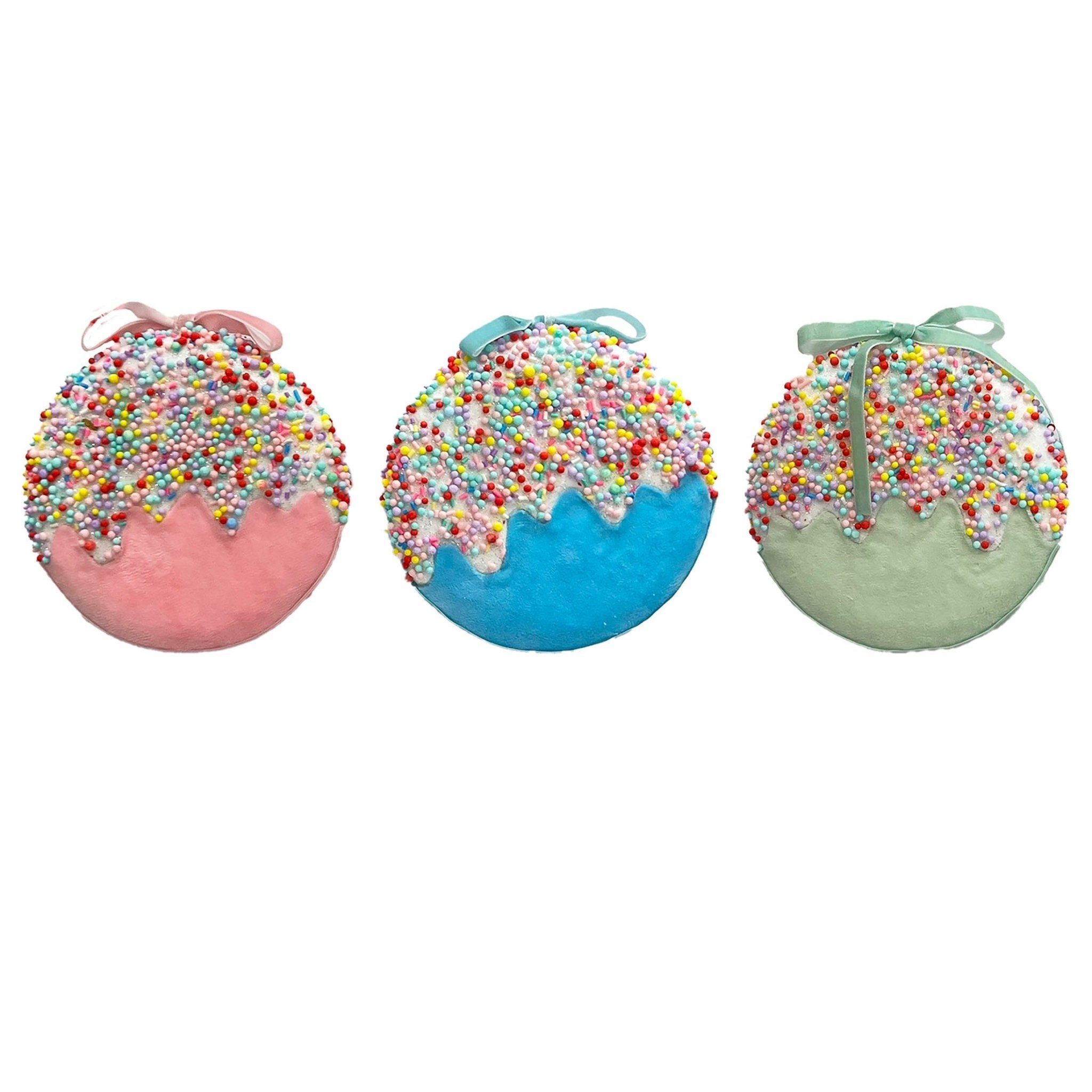 Flat Sprinkle Glitter Orn X1 - Country Silk