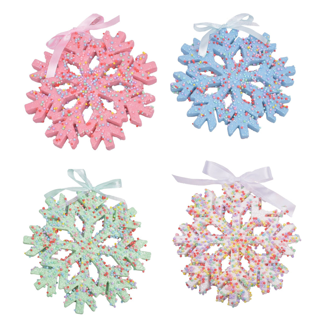 Candy Snowflake With Sprinkle Glitter - Country Silk