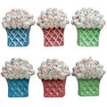 Flat Foam Cup Cake With Sprinkle Glitter - Country Silk