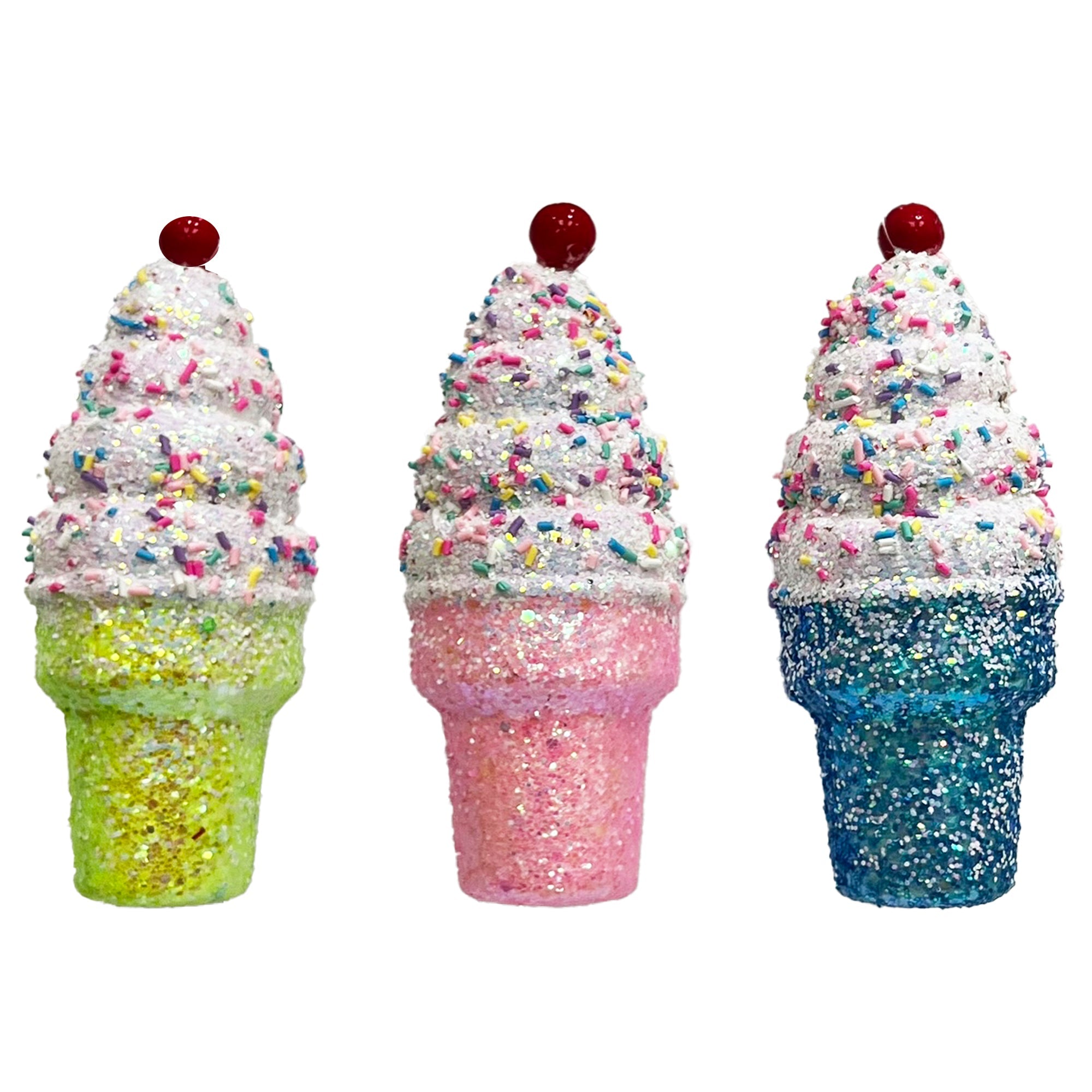 Ice Cream Cone With Sprinkle Glitter And - Country Silk