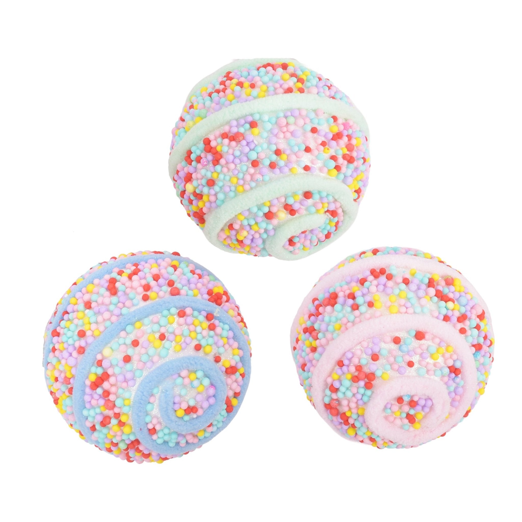 Ball Orn With Sprinkle Glitter - Country Silk