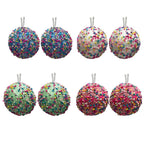 70Mm 2Pk Ball Orn With Sprinkle Glitter - Country Silk
