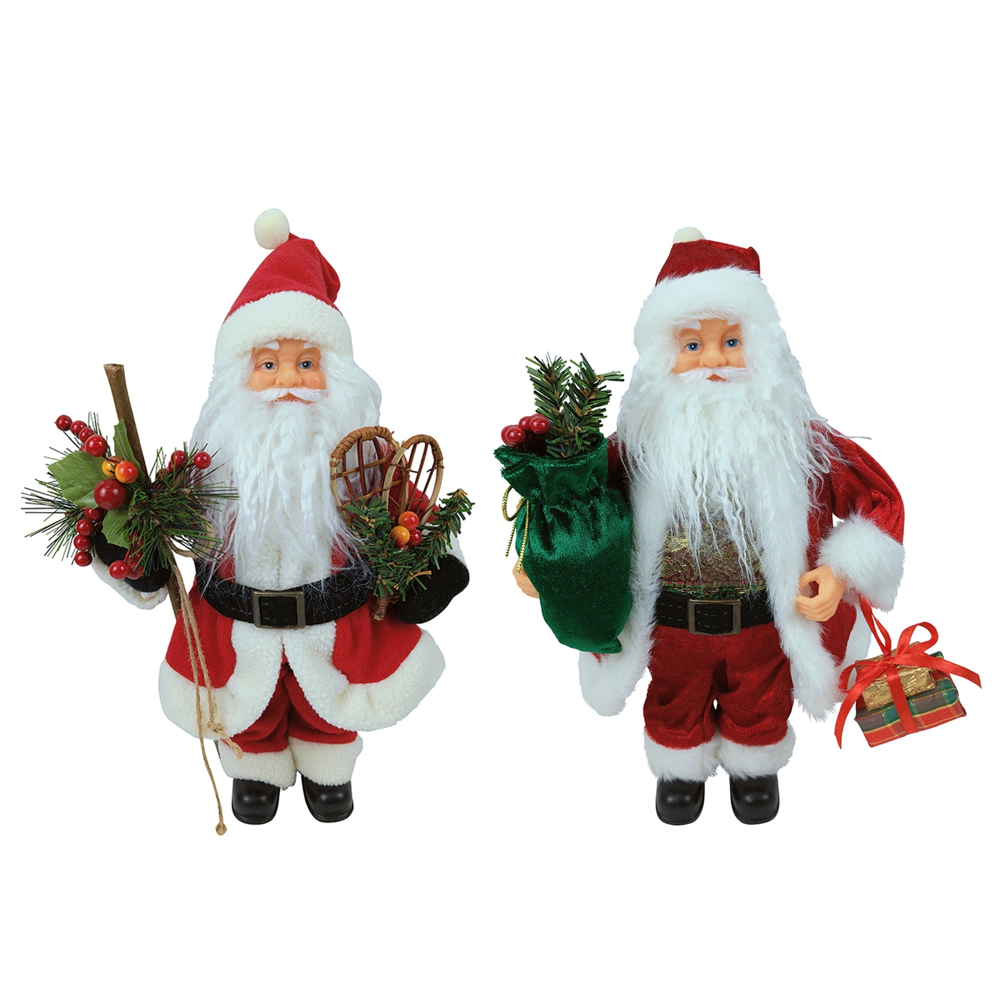 12 Standing Santa Assortment - Country Silk