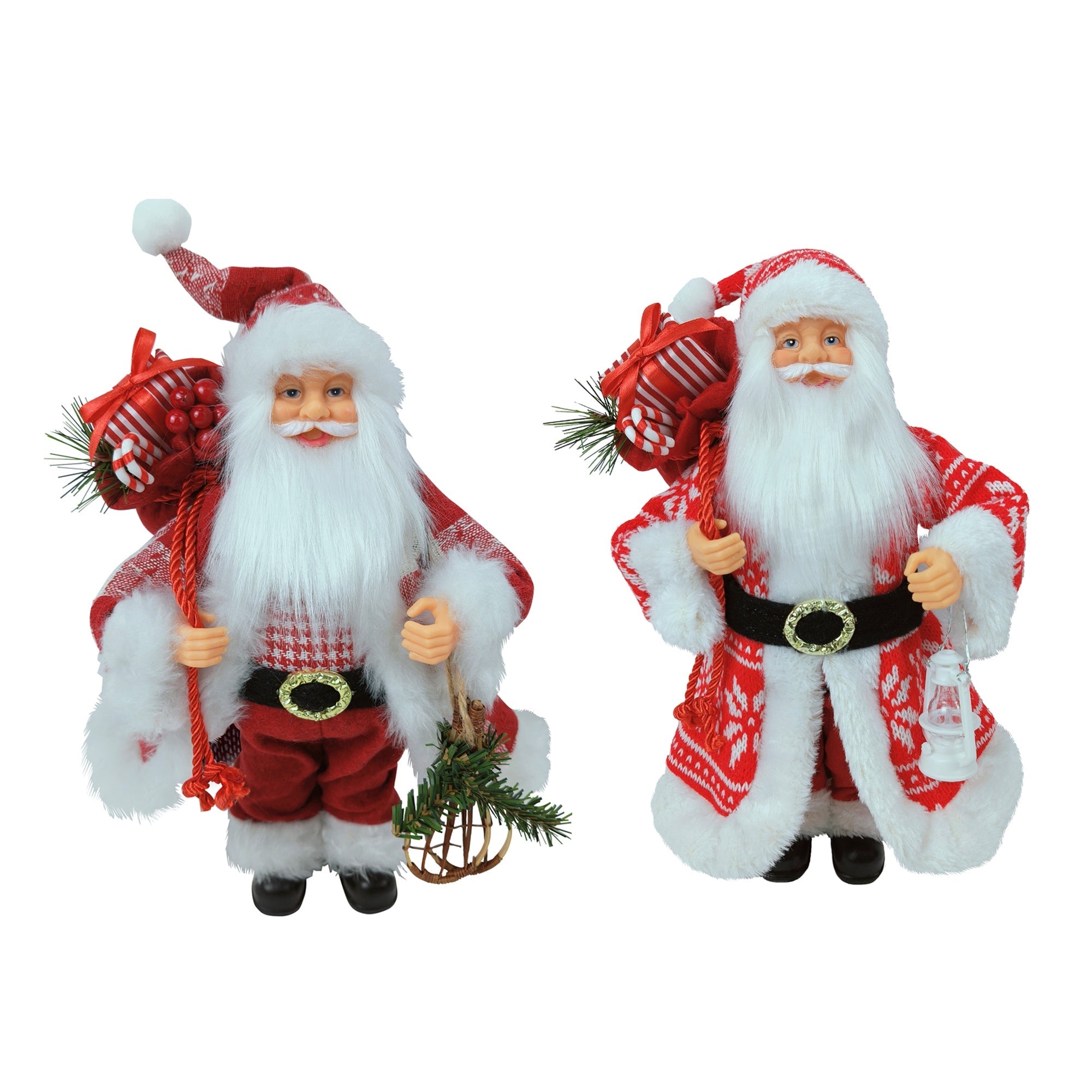 12 Standing Santa Assortment - Country Silk