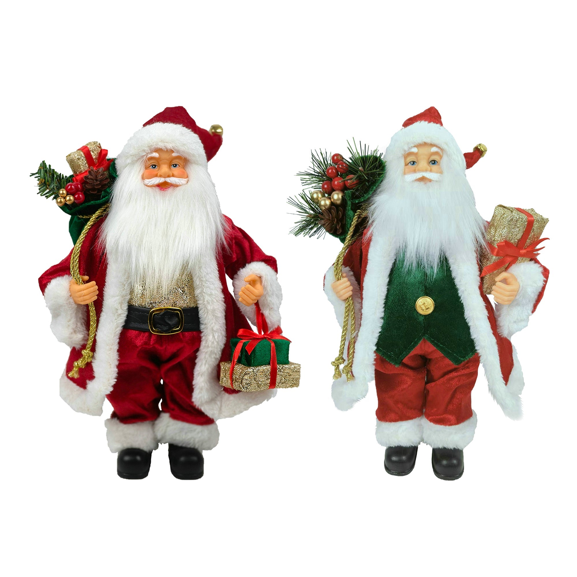 12 Inch Santa Assortment 3 Assorted S - Country Silk