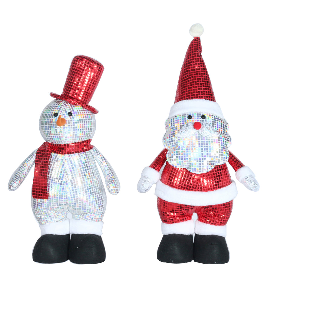 25 Inch Glitter Red  Silver Stander