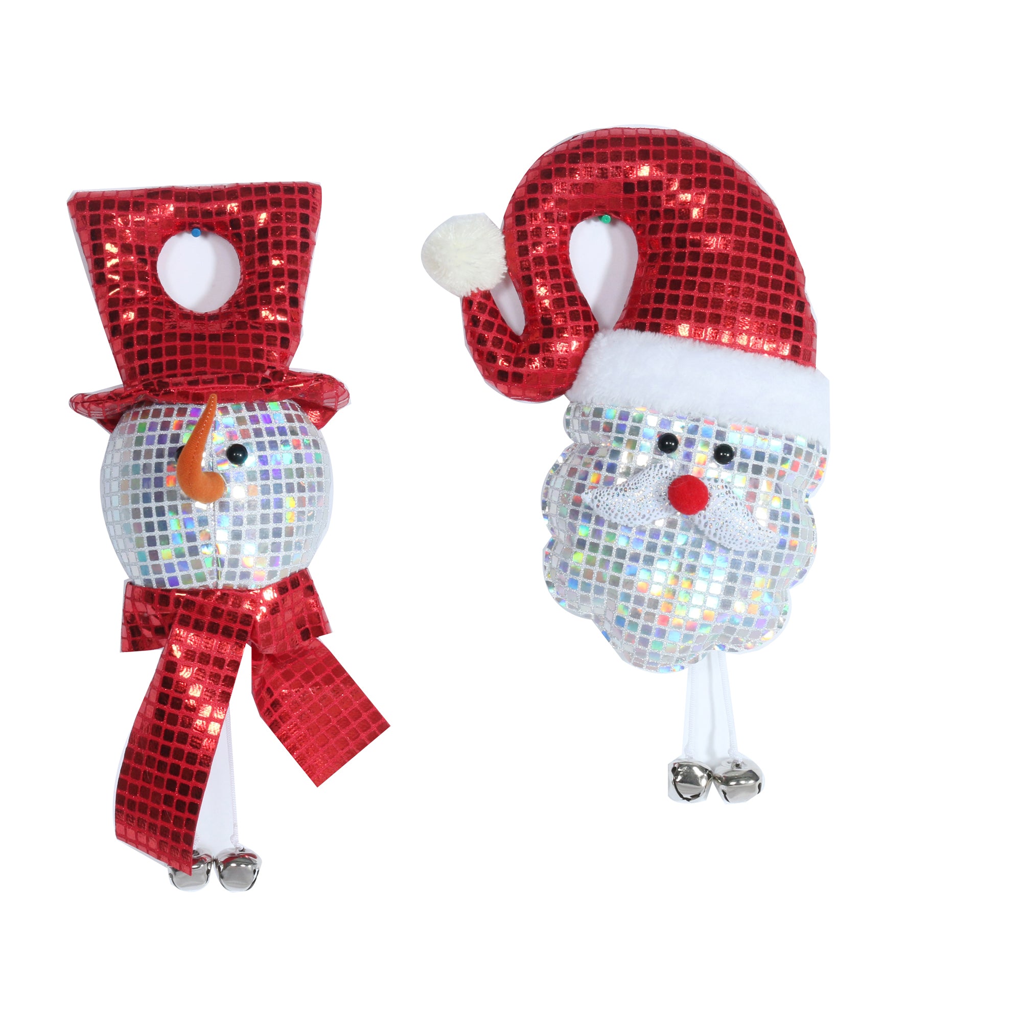 18Inch Glitter Red Silver Hand Door