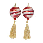 2Pk Ball Sequin Ball With Tassel - Country Silk