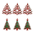 3 Pk Glitter Tree Astt - Country Silk