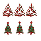 3 Pk Glitter Tree Astt - Country Silk