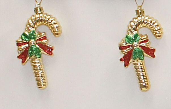 2Pk Triple Candy Cane With Bow - Country Silk