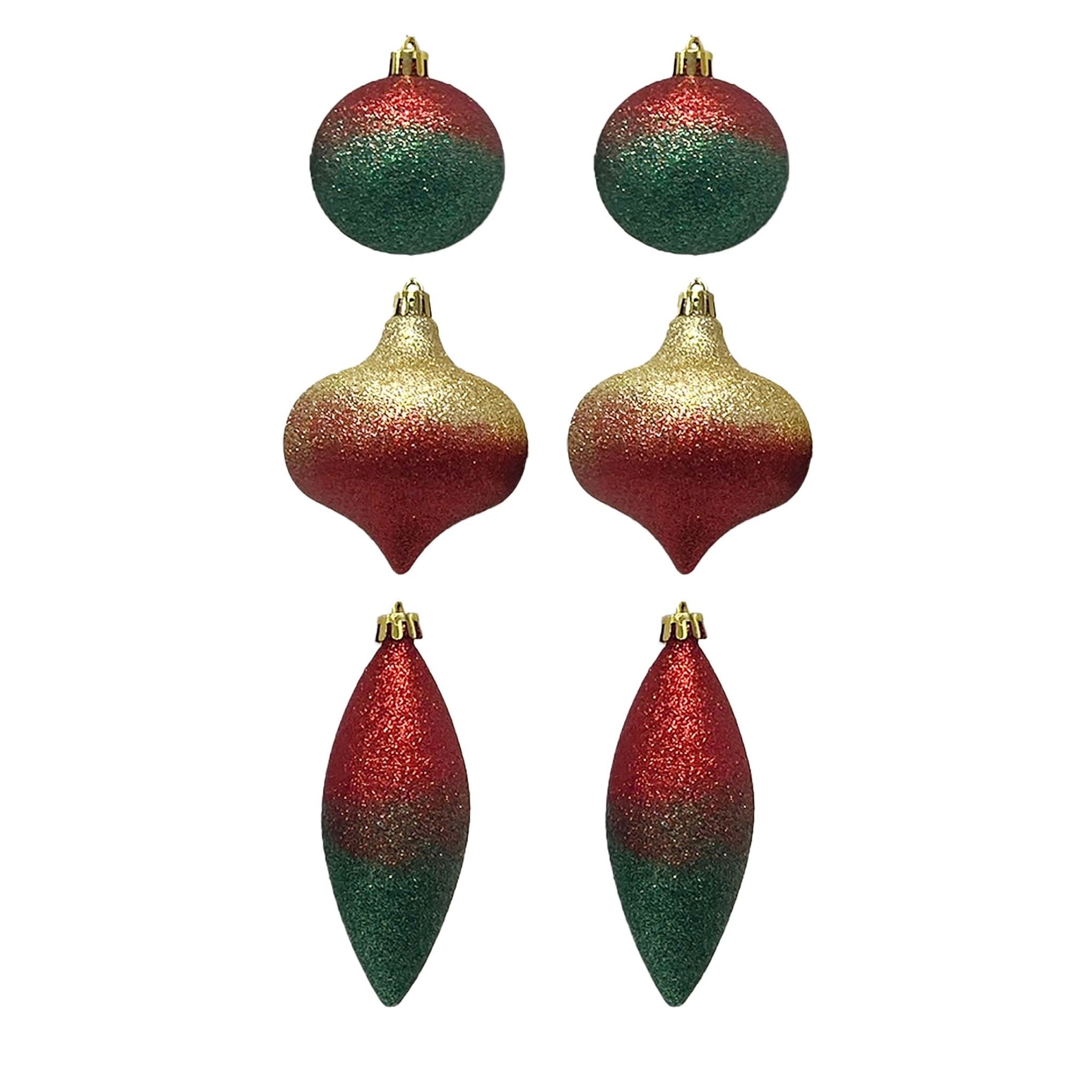 2Pk Ball Onion Final Orn With Glitter - Country Silk