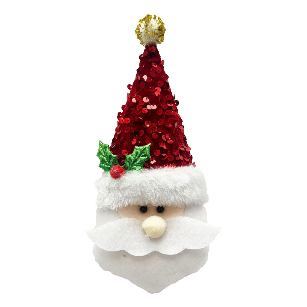 1Pk Plush Santa Orn With Asst Design - Country Silk