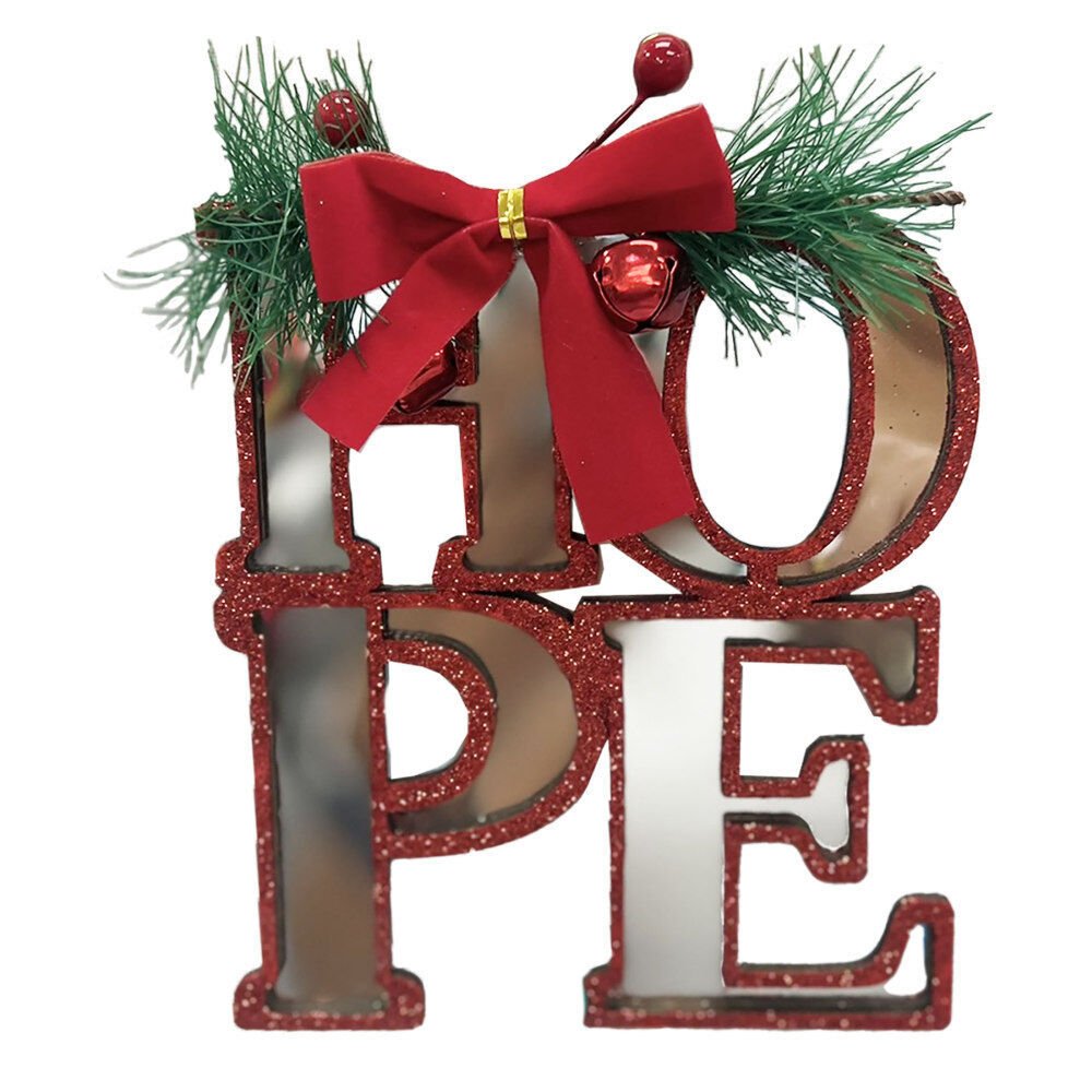 Snow And Hope Mirrored Ornament - Country Silk