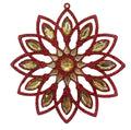 Large Glitter Gem Stone Decorative Snowflake - Country Silk