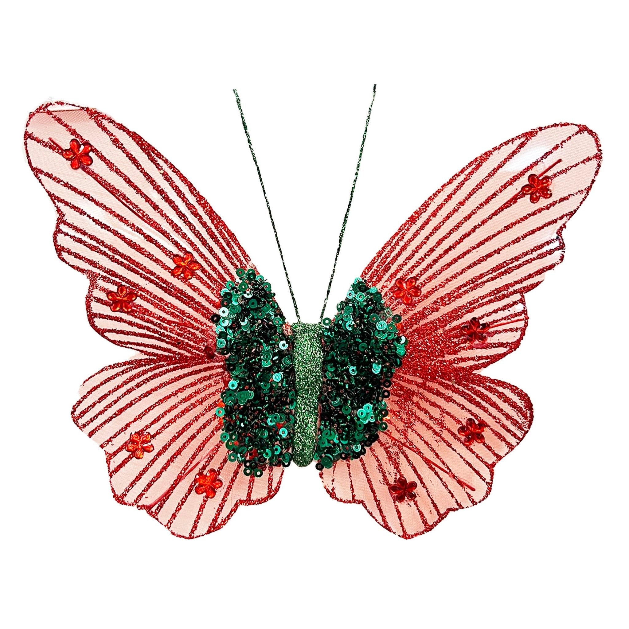 Sheer Clip On Butterfly - Country Silk