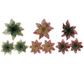 1Pk 2Pk Poinsettia Glitter Multi Layer - Country Silk