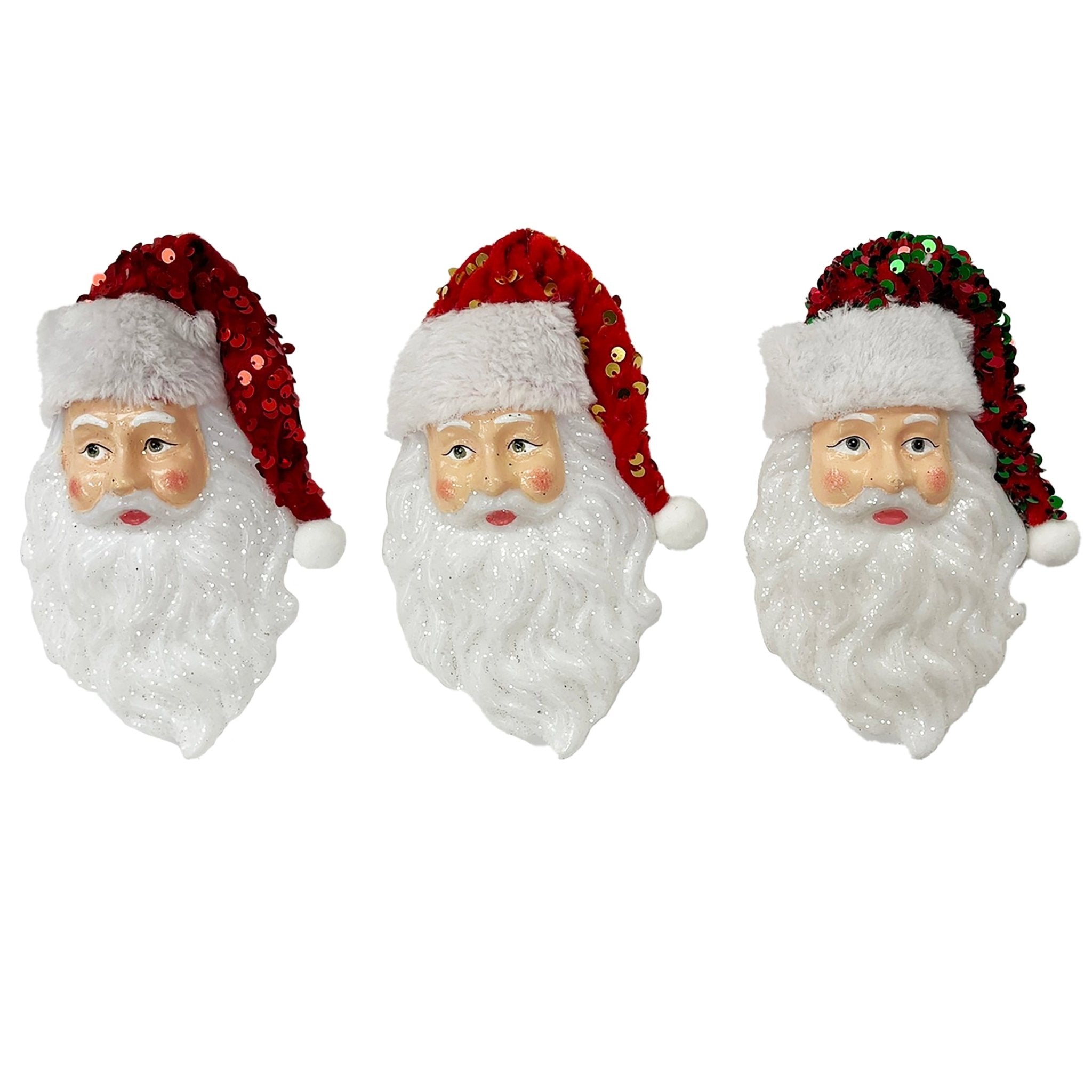 Santa Heat With Fabroc Hat Ornament - Country Silk