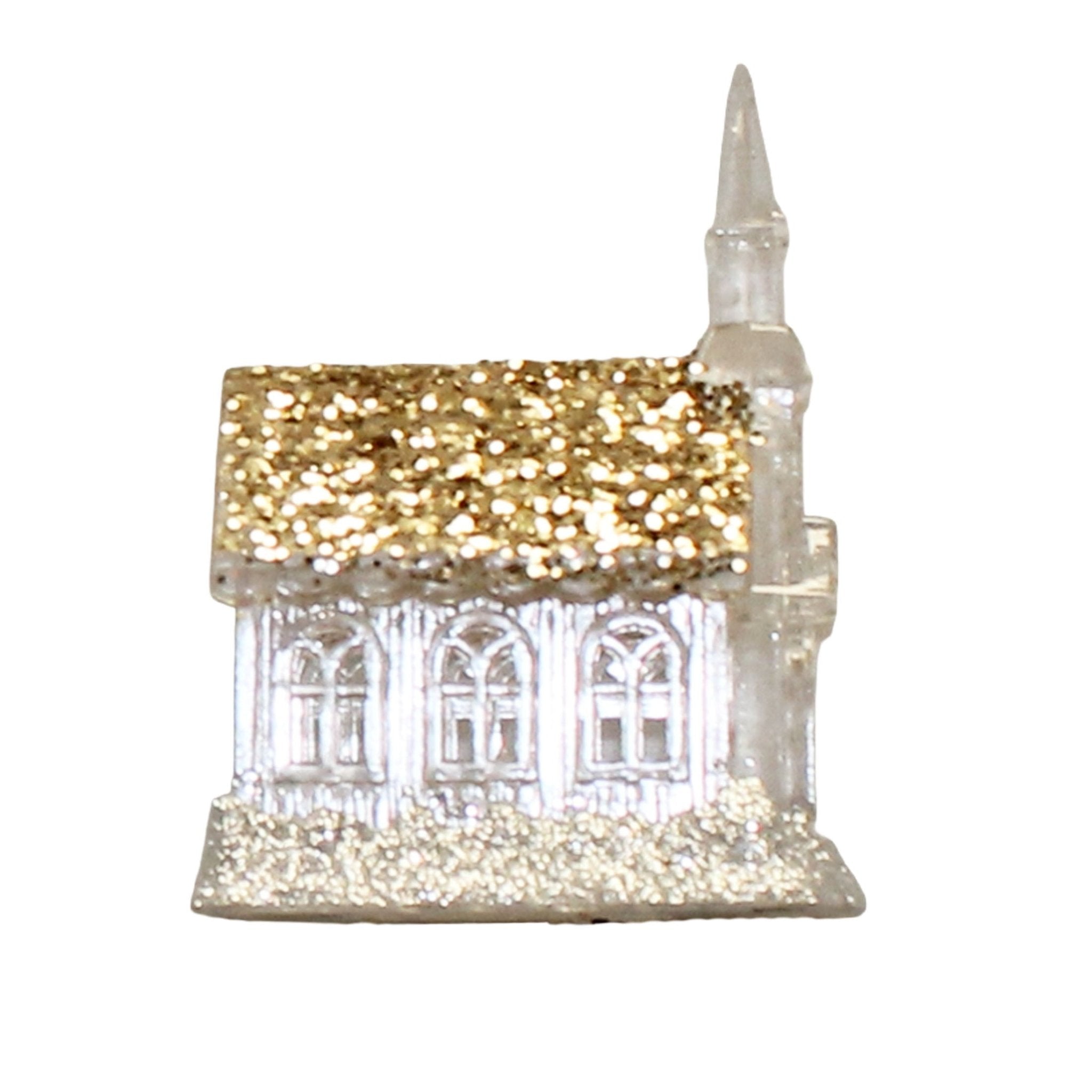 1Pk Light Up Church Wth Glitter - Country Silk