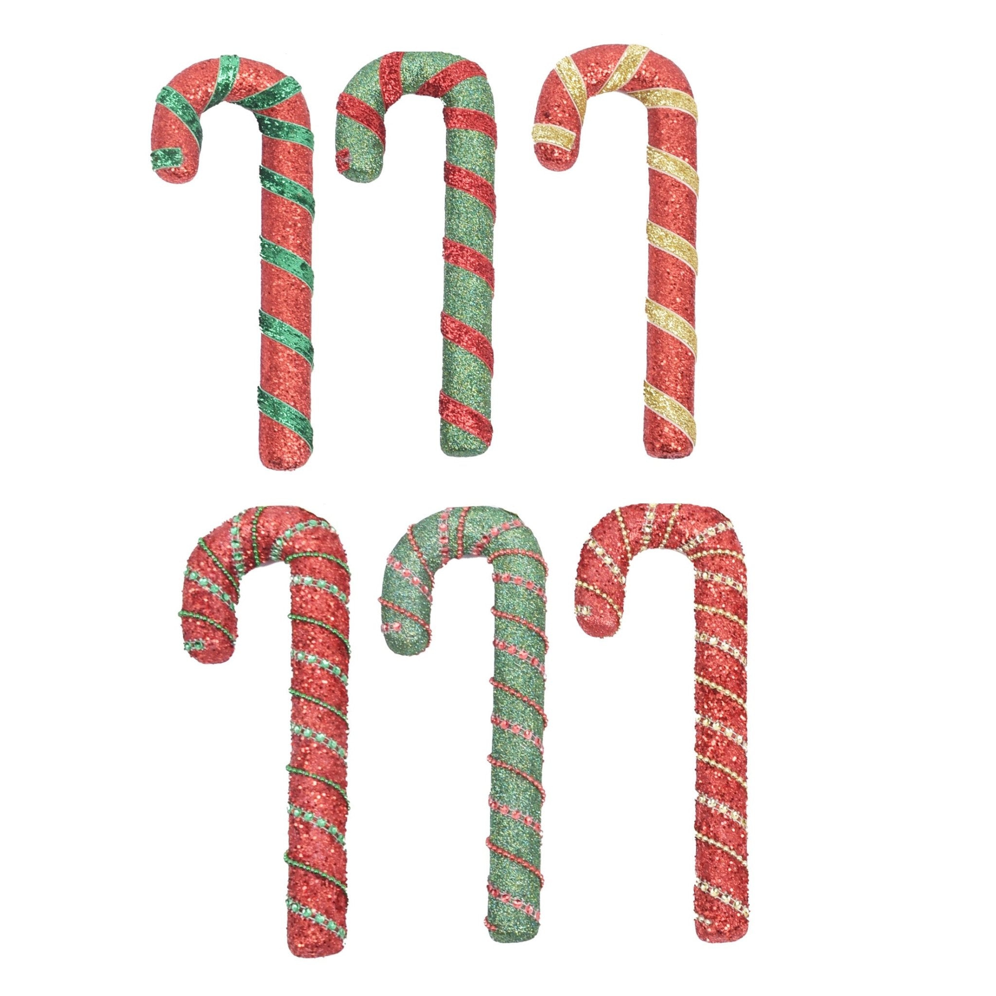 1 Pk Candy Cane Orn Asst - Country Silk