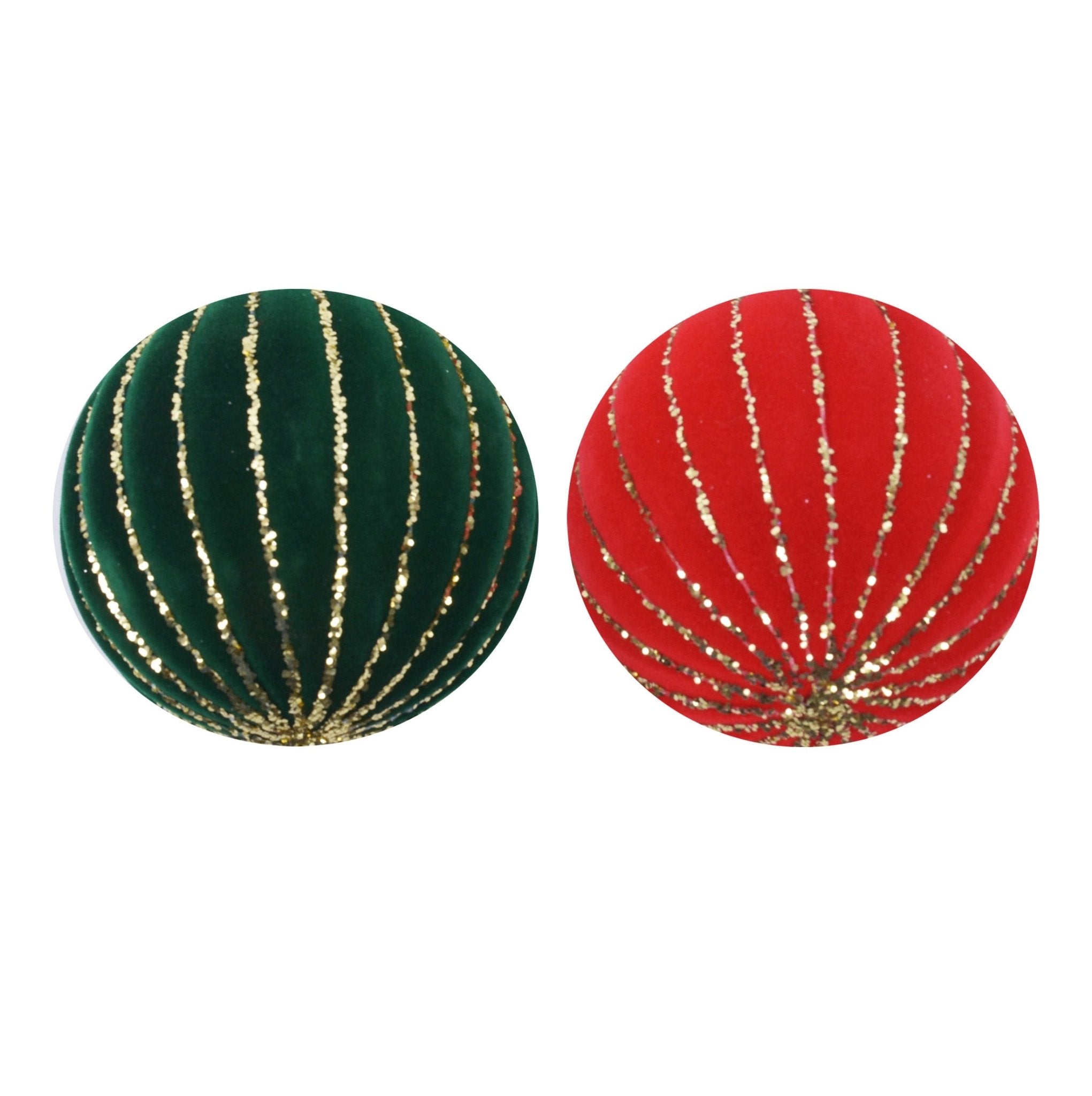 1Pk And 2 Pk Flocked Faceted Ball With G - Country Silk