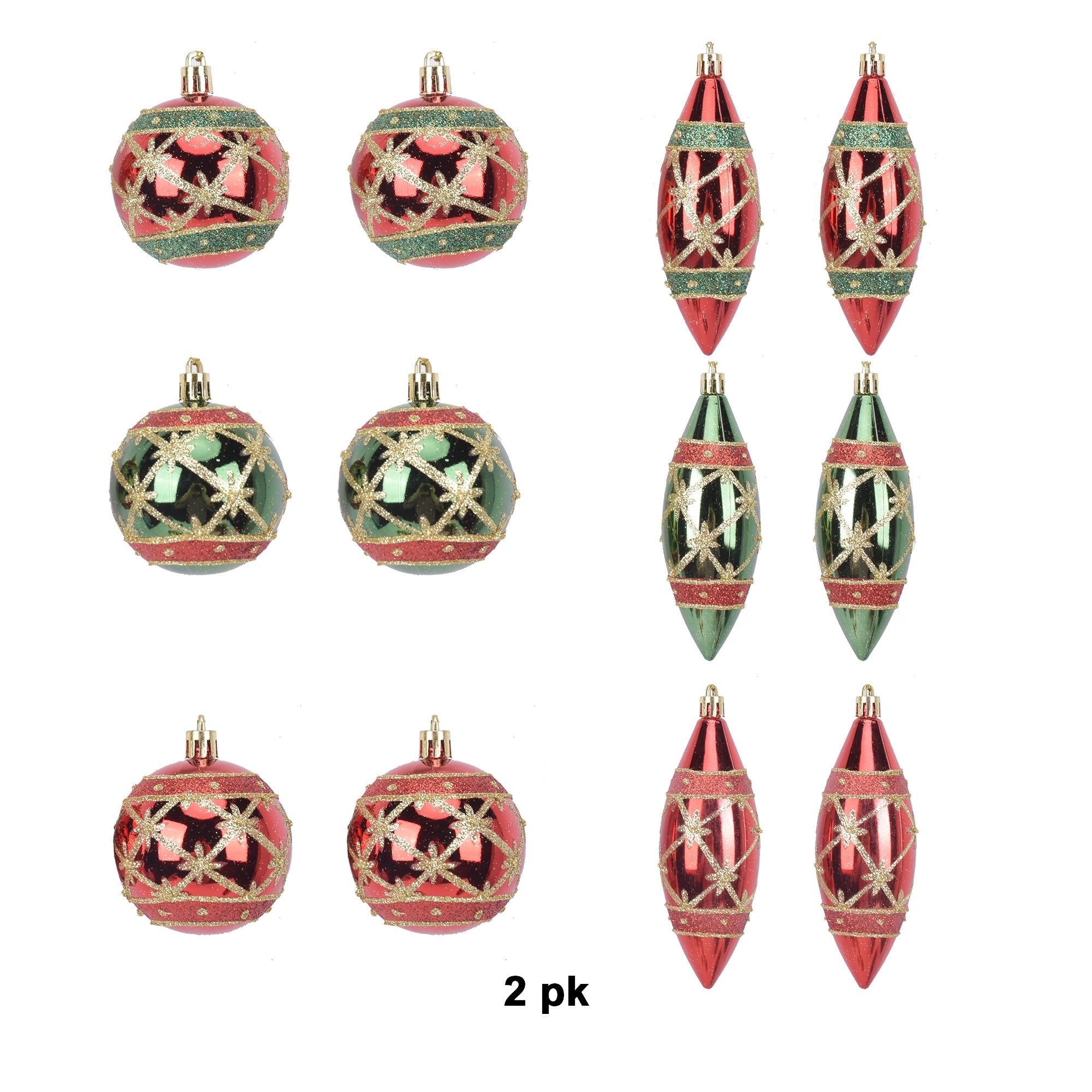 2Pk Ball Onion Finial Wth Flower Hp Desi - Country Silk