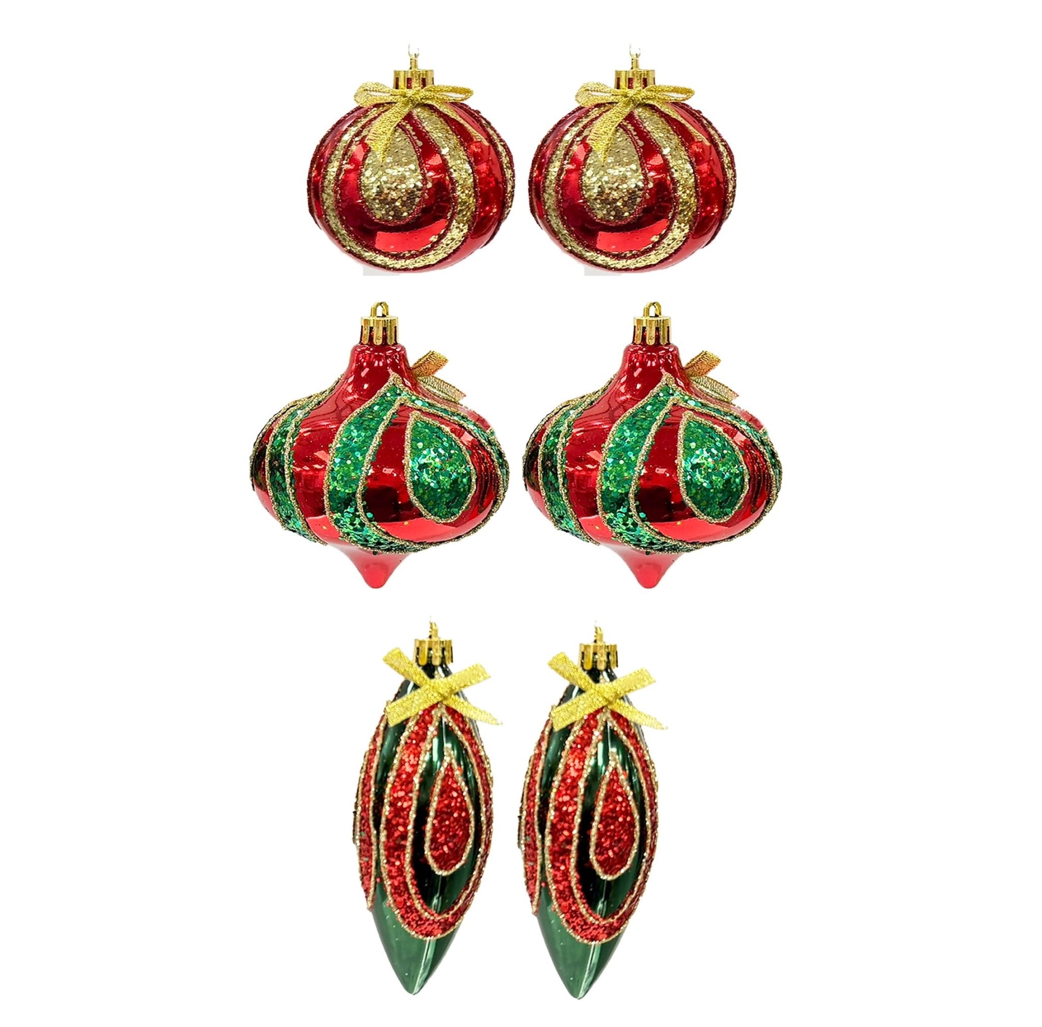 2Pk Ball Onion And Finail Asst Withglit - Country Silk