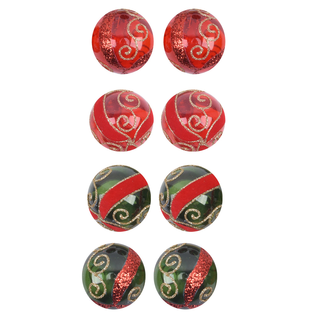 2 Pk Pet 60Mm Ball With Flock And Glitte