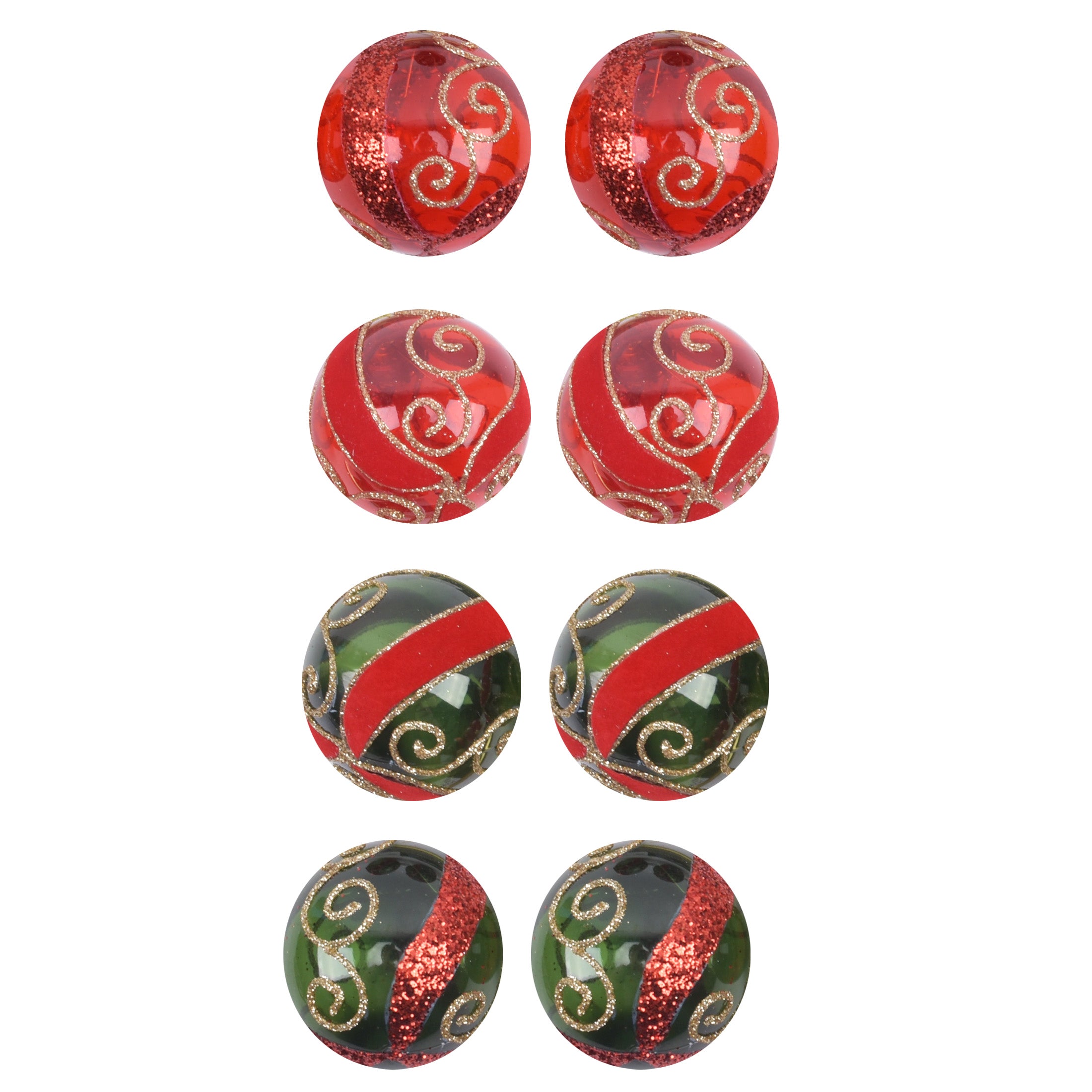 2 Pk Pet 60Mm Ball With Flock And Glitte