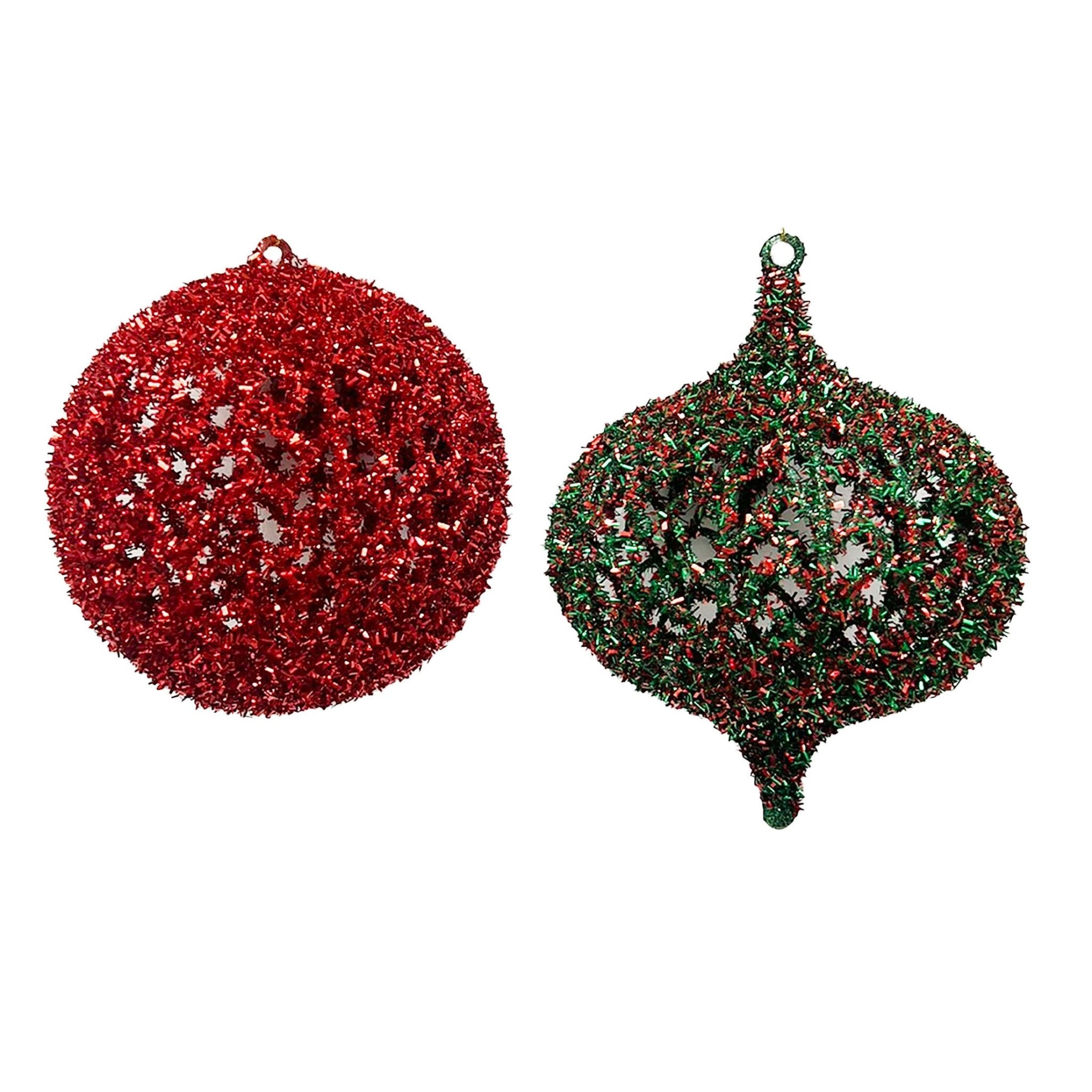 1Pk Large Filligree Glitter Orn Onion - Country Silk