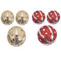 1Pk And 2 Pk Glitter Mirror Ornaments - Country Silk