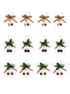 4 Pk Bell Clusters With Glittered Holly