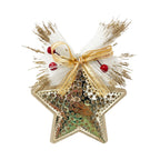 1Pk Metal Star Orn Wth Pine - Country Silk