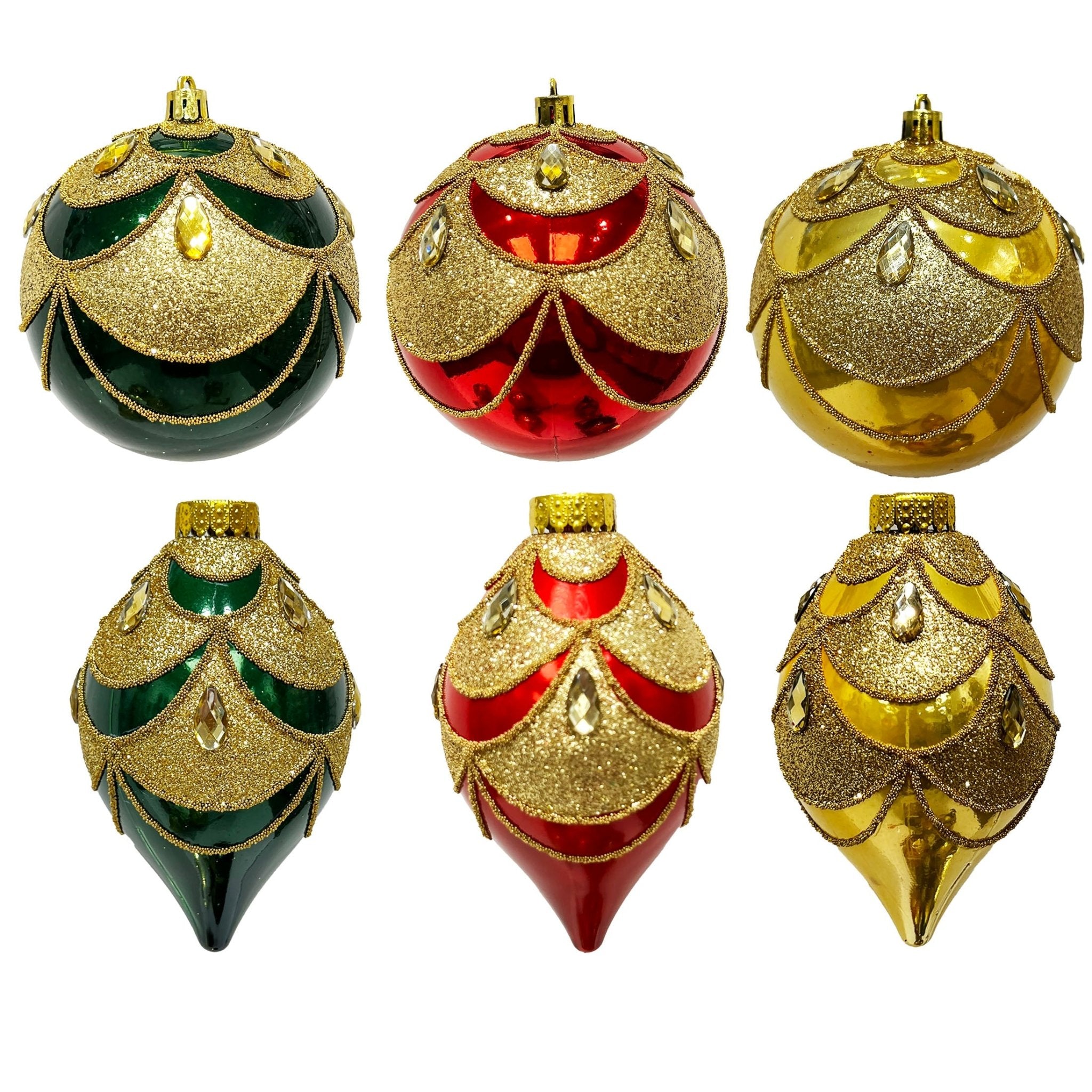 100Mm Ball And Finial Asst W Gem Stone - Country Silk