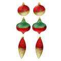 2Pk Ball Onion Final Orn With Glitter - Country Silk