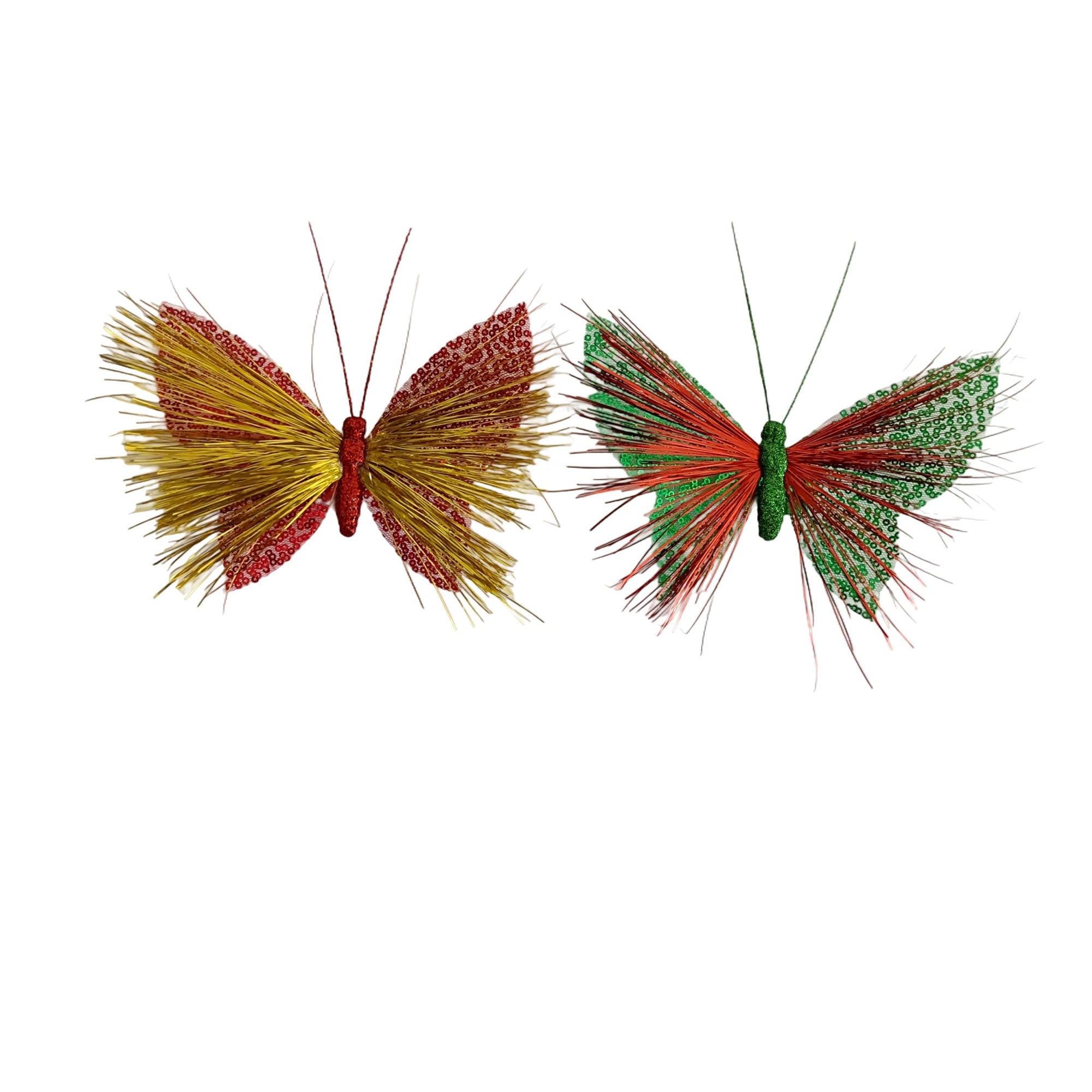 Sheer Butterfly With Tinsel - Country Silk