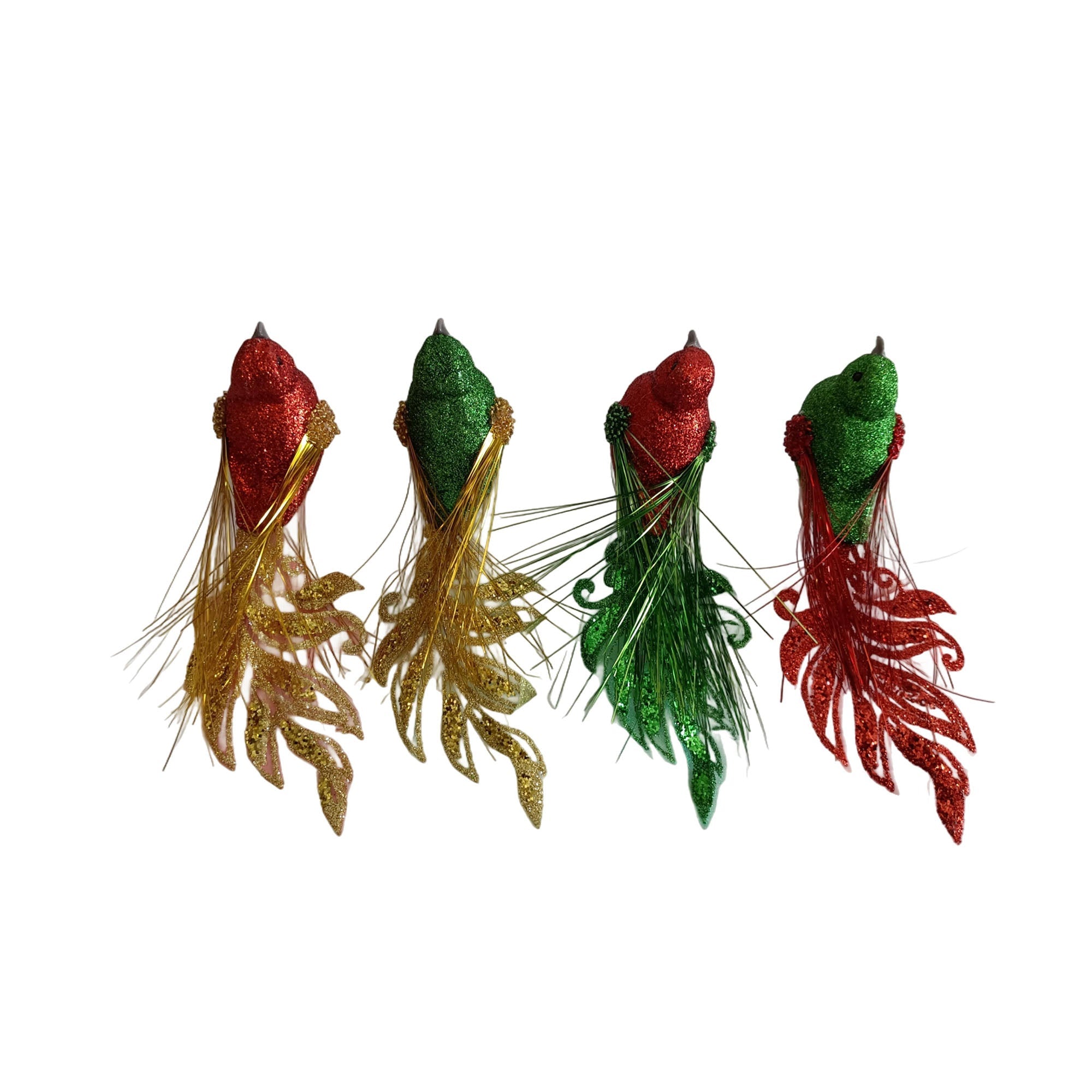 Tinsel Glitter Long Tail Bird - Country Silk