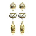 2Pk Ball Onion Finial Wth Flower Hp Desi