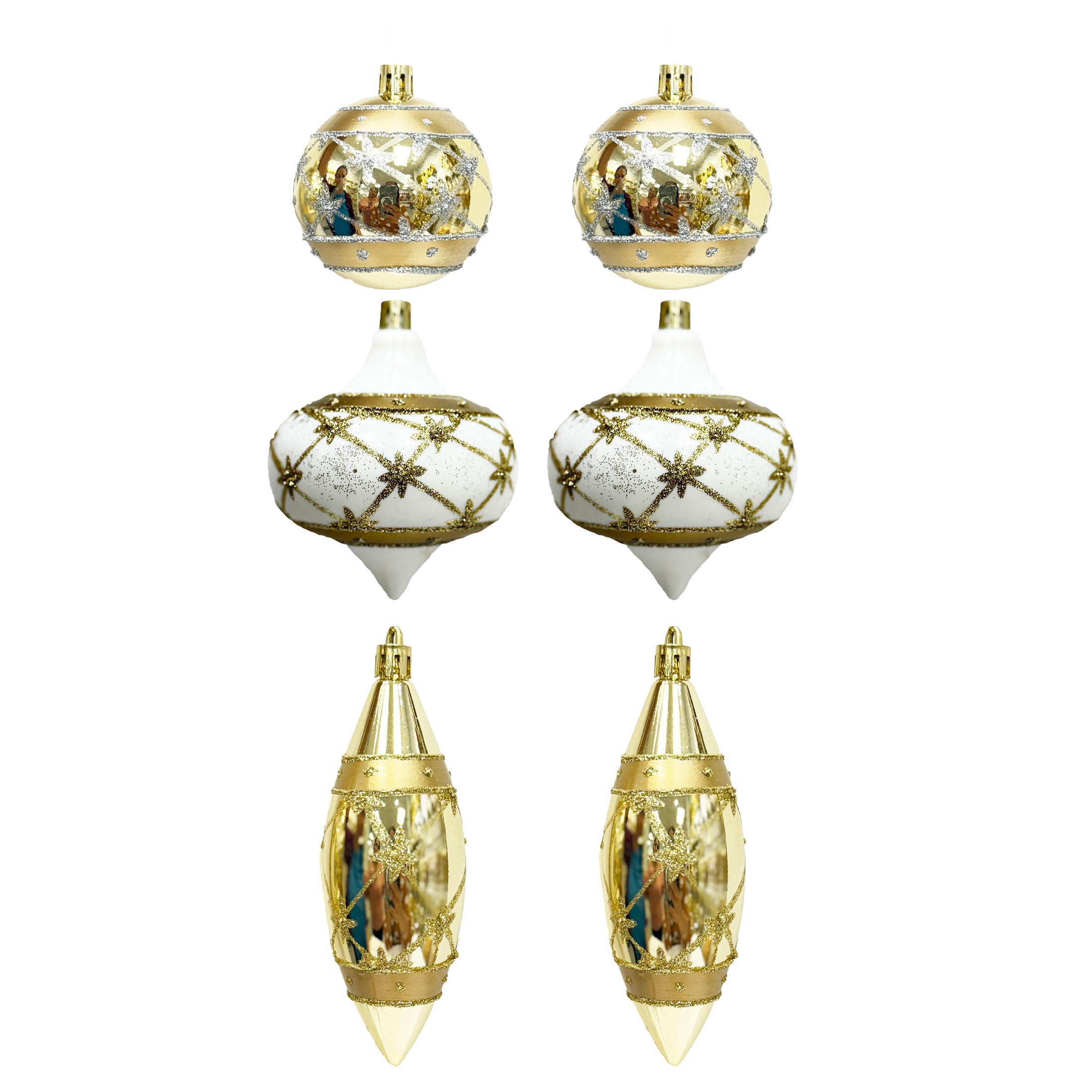 2Pk Ball Onion Finial Wth Flower Hp Desi