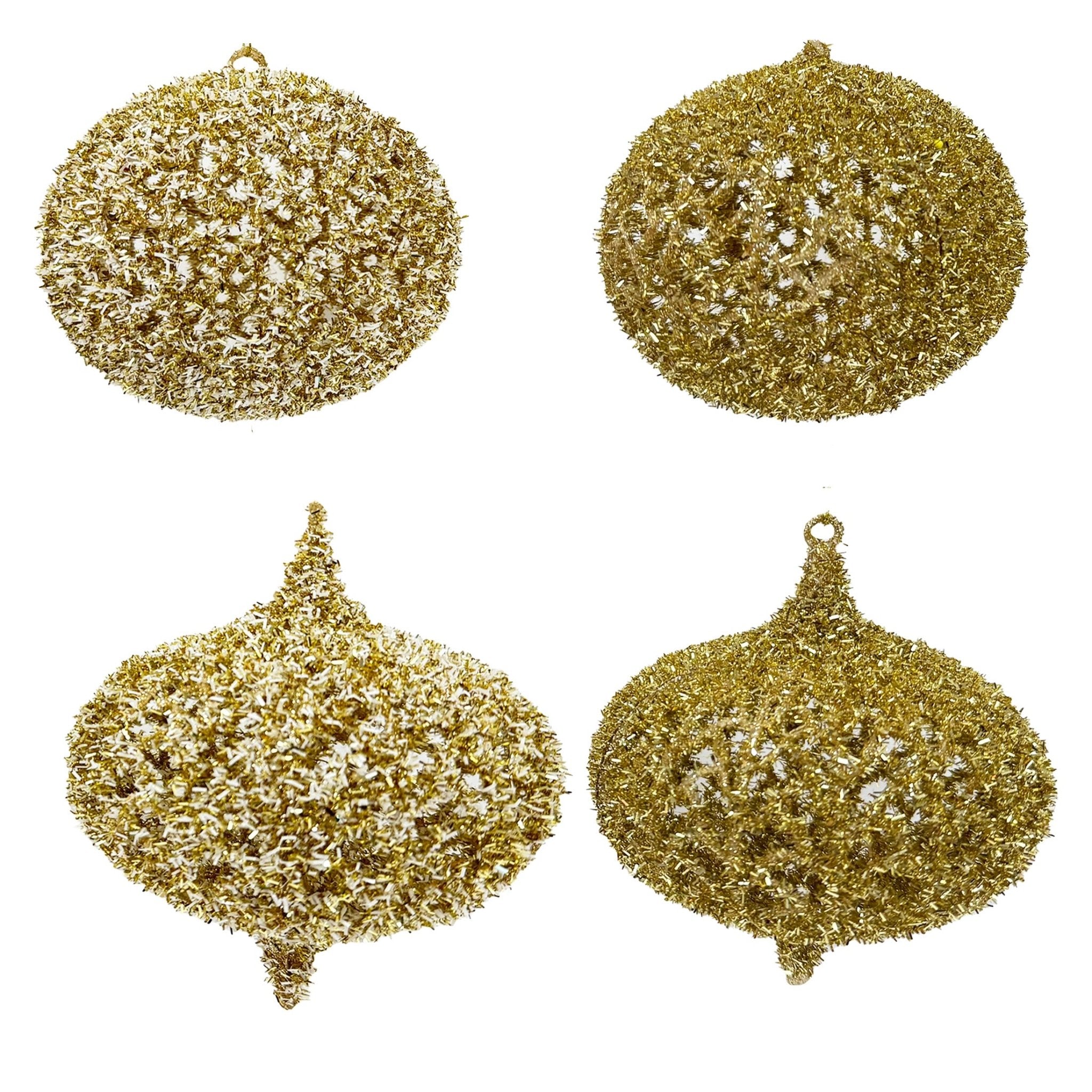 1Pk Large Filligree Glitter Orn Onion - Country Silk