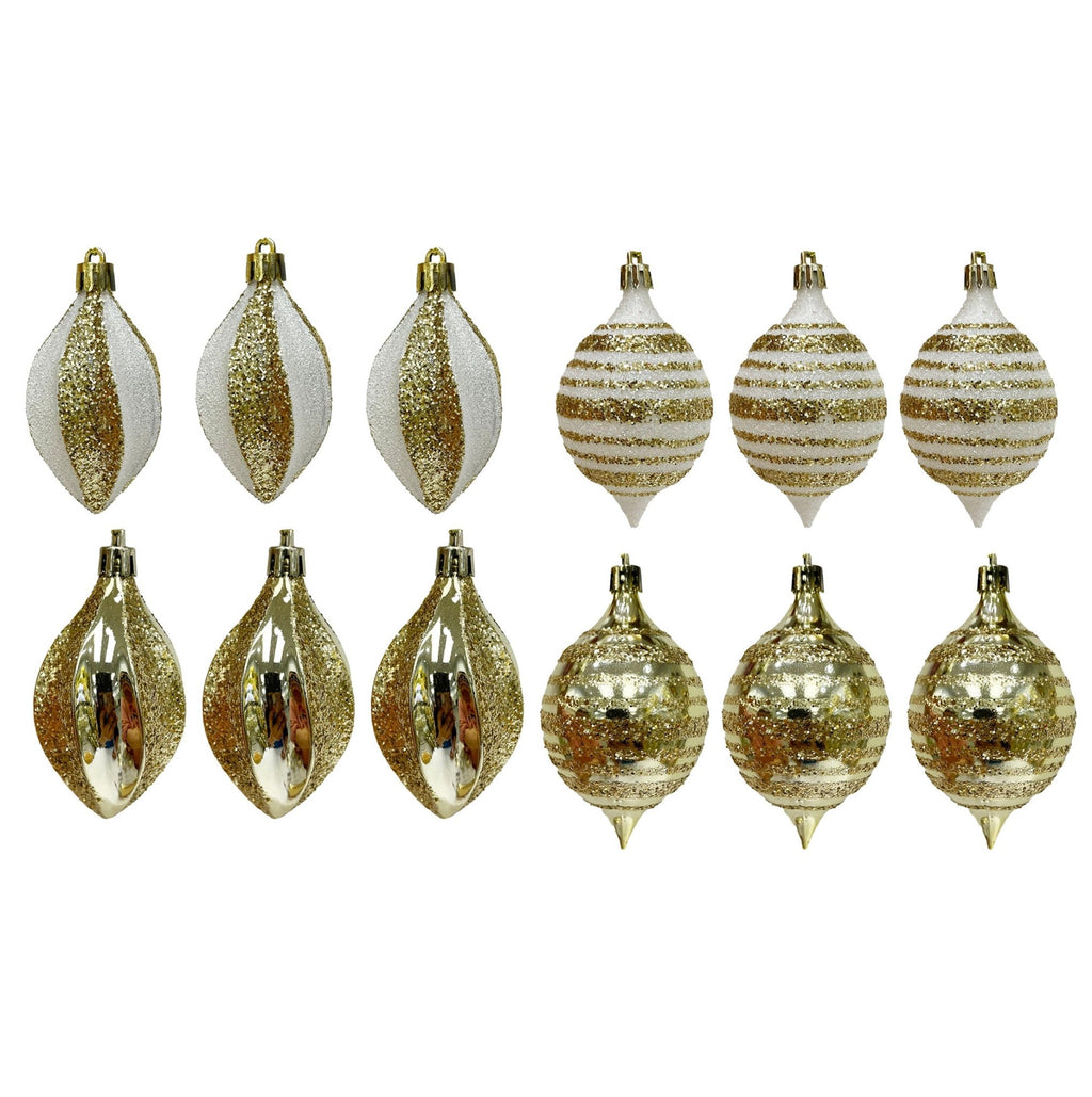 3Pk Short Finial With Glitter Hp - Country Silk