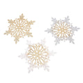 1Pk New Jumbo Glitter Snowflake - Country Silk