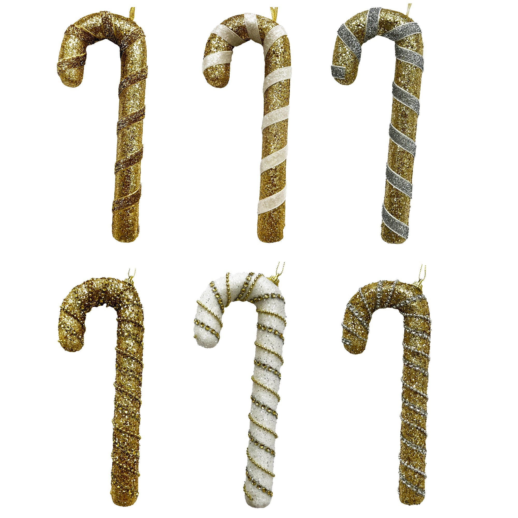 1 Pk Candy Cane Orn Asst - Country Silk