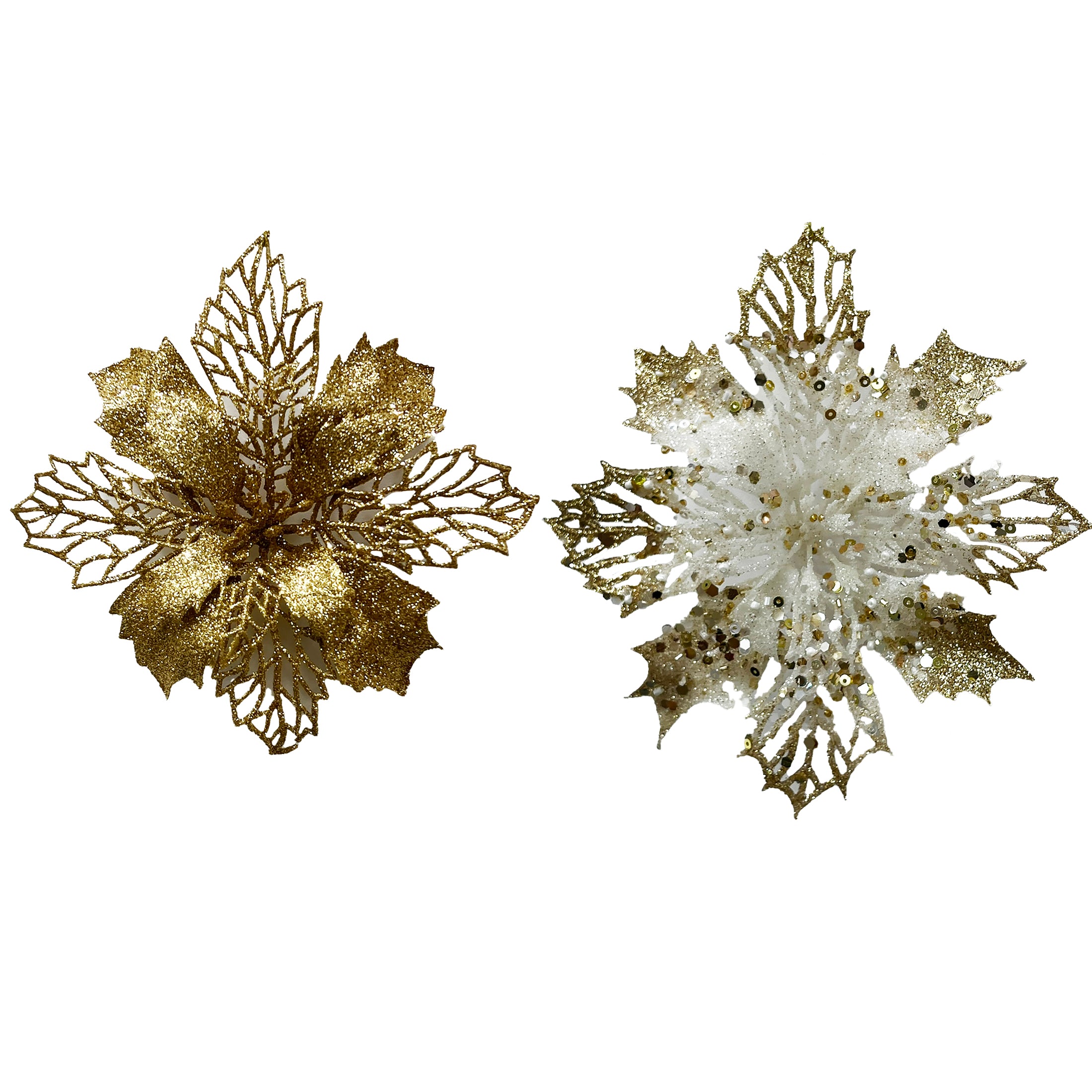 1Pk Poinsettia Orn Wth Hp