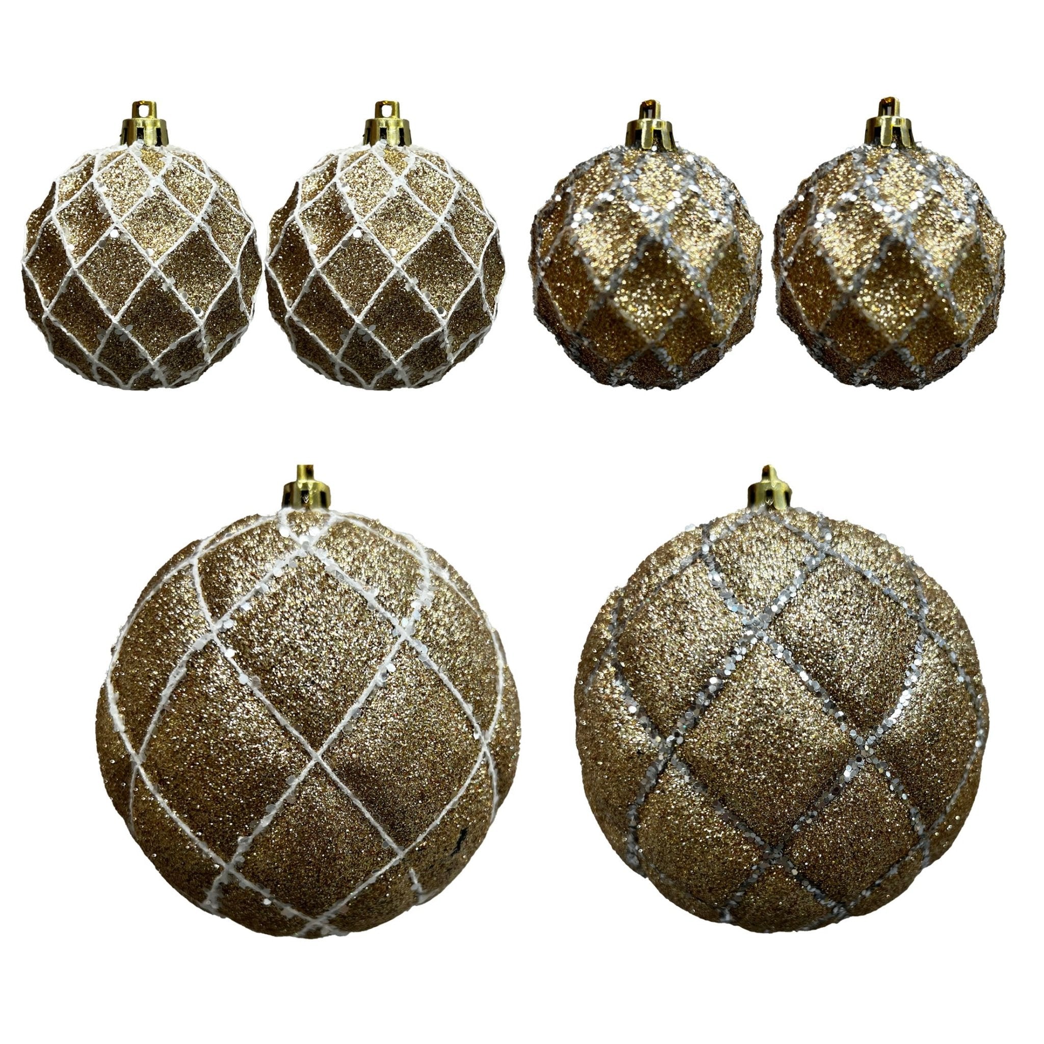 1Pk And 2 Pk Flocked Faceted Ball With G - Country Silk