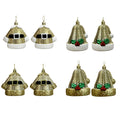 2 Pk Santa Suit And Hat Plated Orn - Country Silk