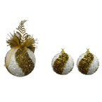 1Pk 2Pk Dripping Fuzzy Snowflake With Tassle Ornament - Country Silk