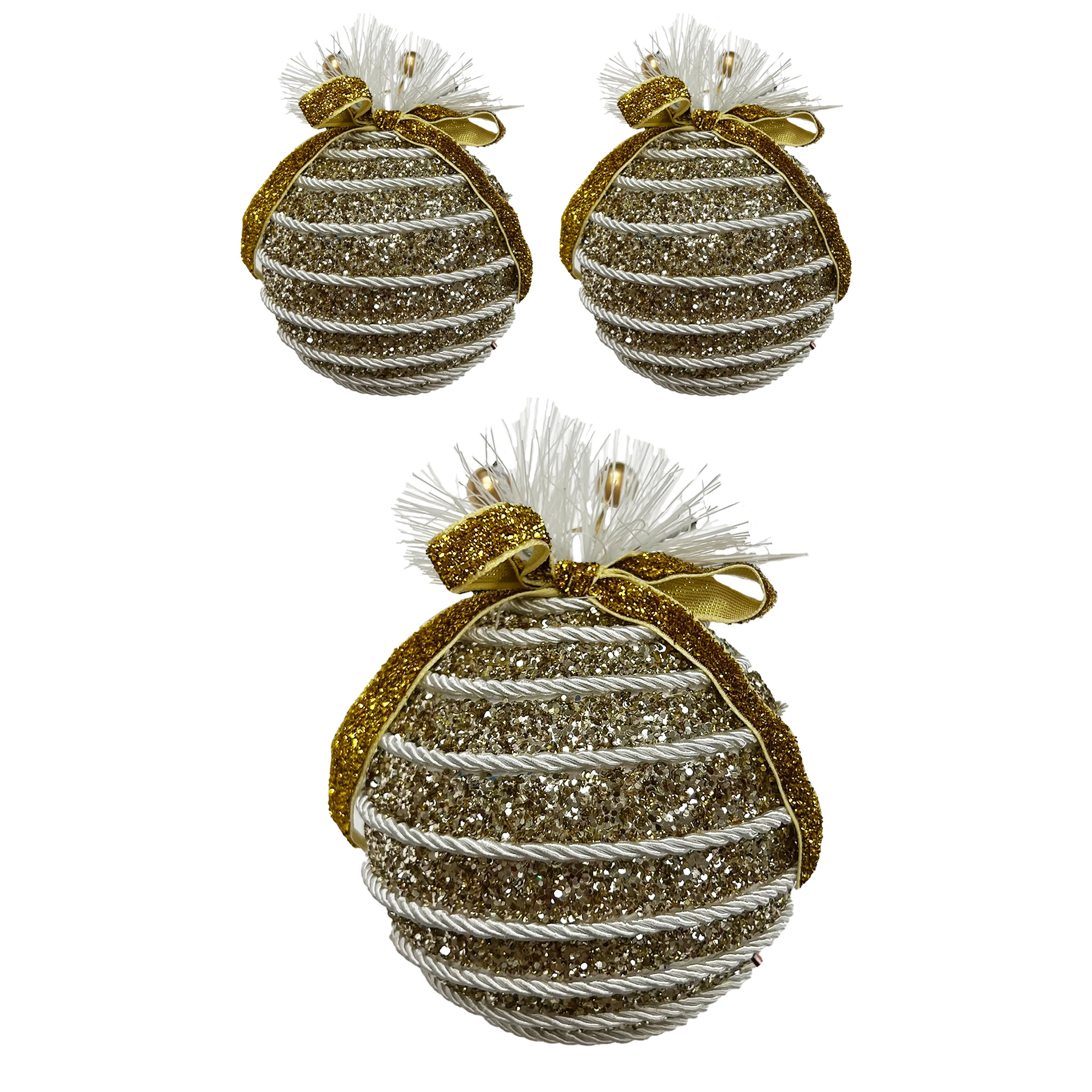 Sequin Body With 2Tone Braided Cord Wrap