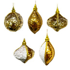 100Mm Small Sequin Glitter Orn Wth Beade